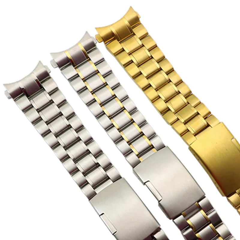 12 14 16 18 19 20 21 22 24 mm hochwertiges massives Edelstahl-Uhrenarmband mit gebogenem Ende, Armband-Zubehör mit Werkzeug – Detail 5