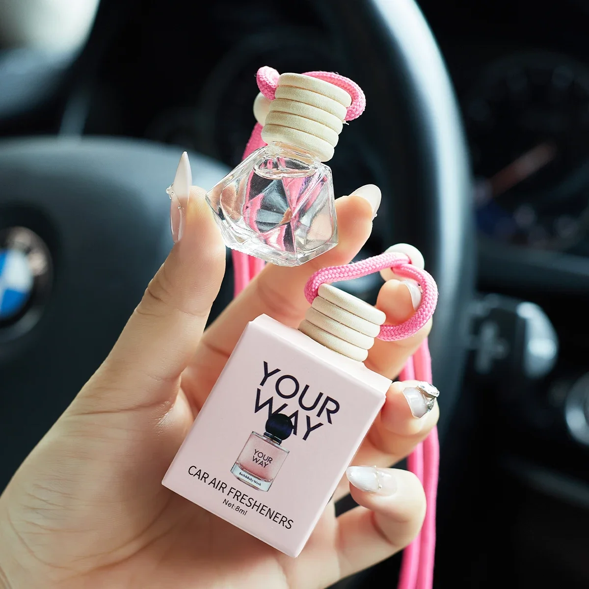 عطر سيارة، عطر سيارة يستخدم لملحقات السيارة الداخلية، معطر هواء للسيارة طويل الأمد، يحافظ على الساحرة والطازجة