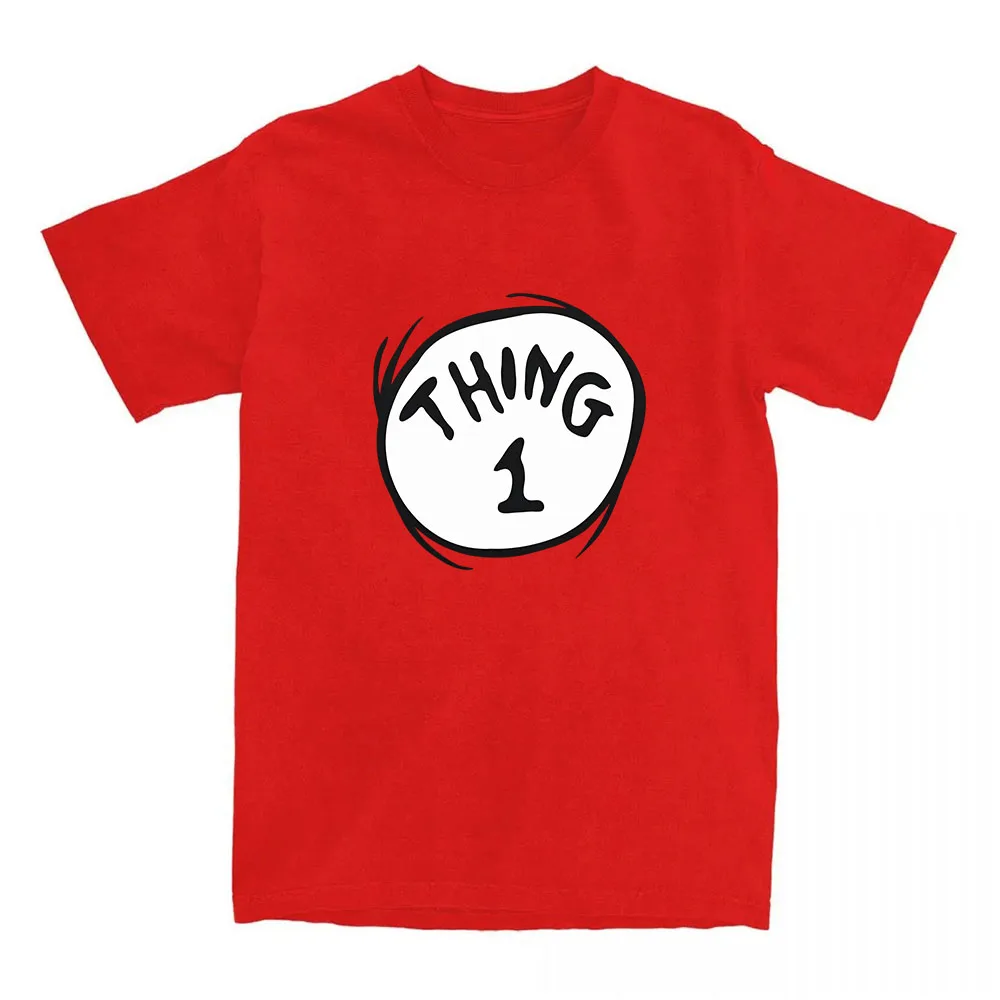 

One Thing Two Thing Twins T-shirt Cat in The Hat Manga Printing Tshirts Unisex Streetwear Cotton Short Sleeve Loose Female Tees