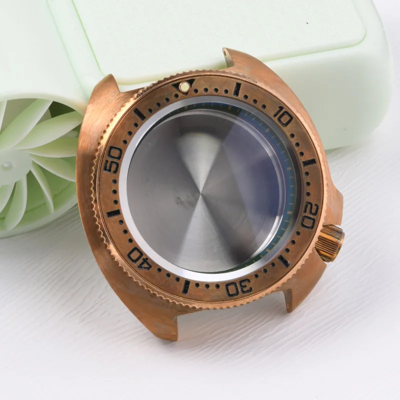 

Корпус для часов Abalone Bronze, 28,5 мм, диаметр циферблата 44 мм, с люминесцентным сапфировым стеклом, водонепроницаемый, для автоматических механизмов NH35/NH36/4R/6R, запчасти для часов