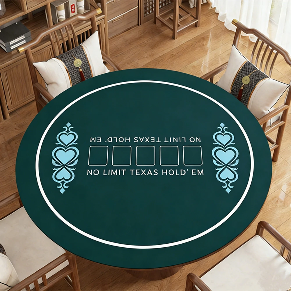 

Multi-sizes Texas Hold'em Poker Mat Tablecloth Table Mat Thicken Playing Card Table Mat Entertainment Chess Card Mahjong Mat