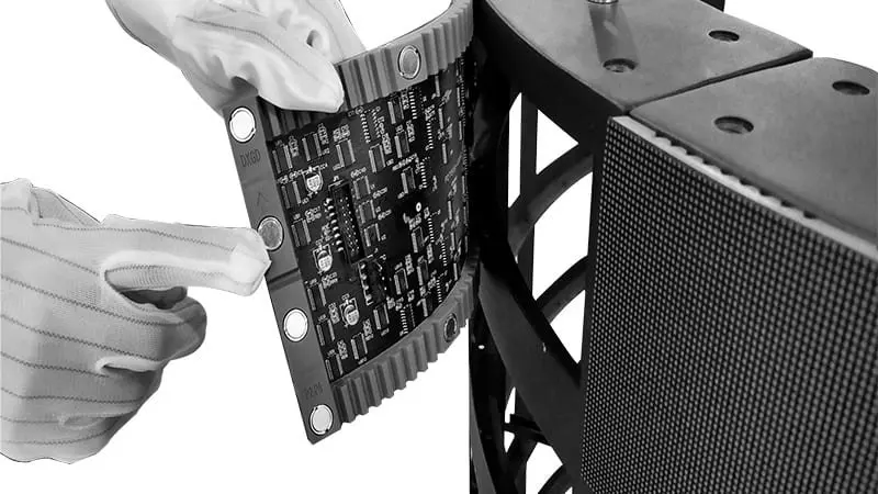 Pantalla LED creativa para interiores, Panel cilíndrico Flexible para publicidad, P2.5, P2