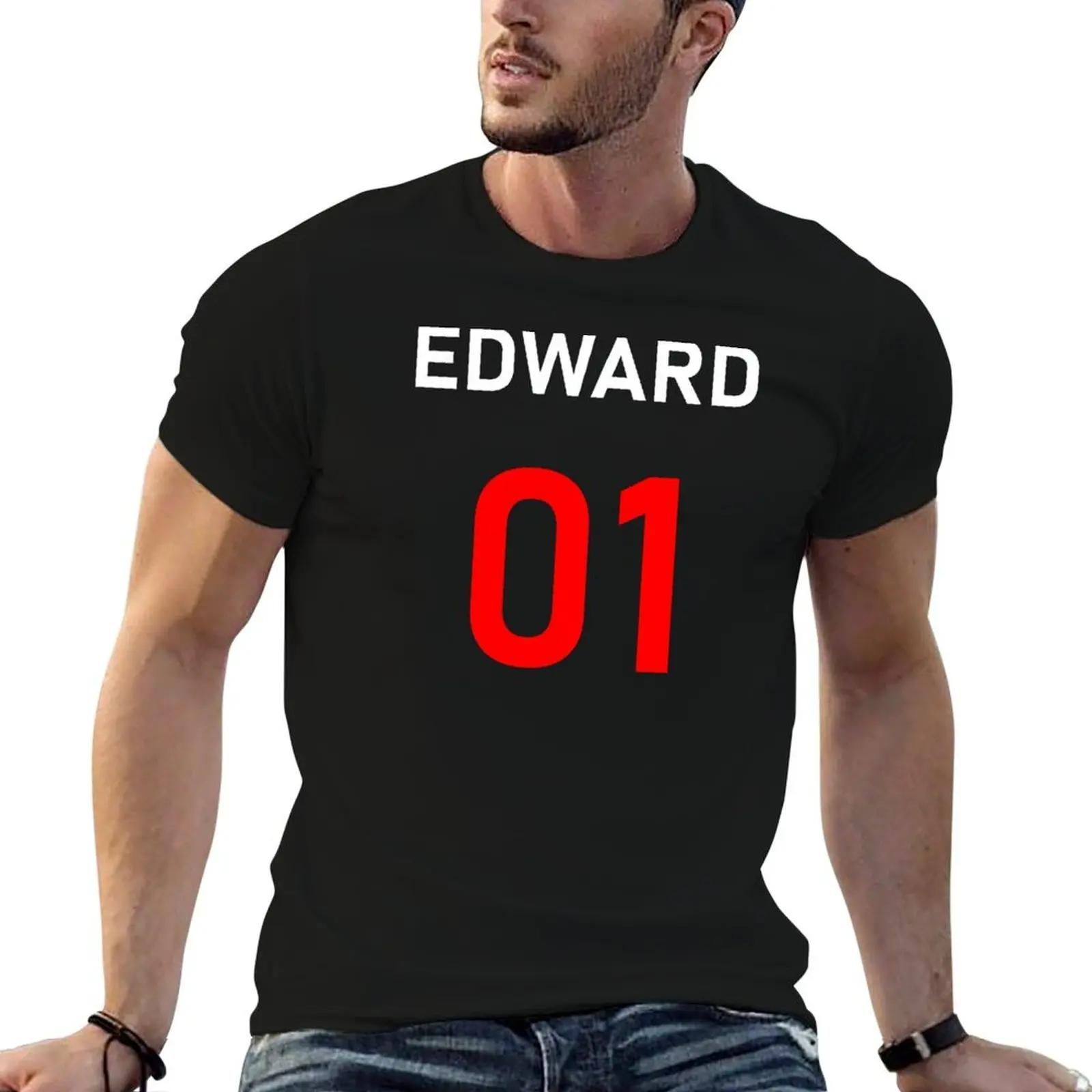 

Vampire Baseball Edward 01 Twilight Saga T-Shirt black cotton t-shirt plain for man package man t shirt heavy cotton T-Shirt