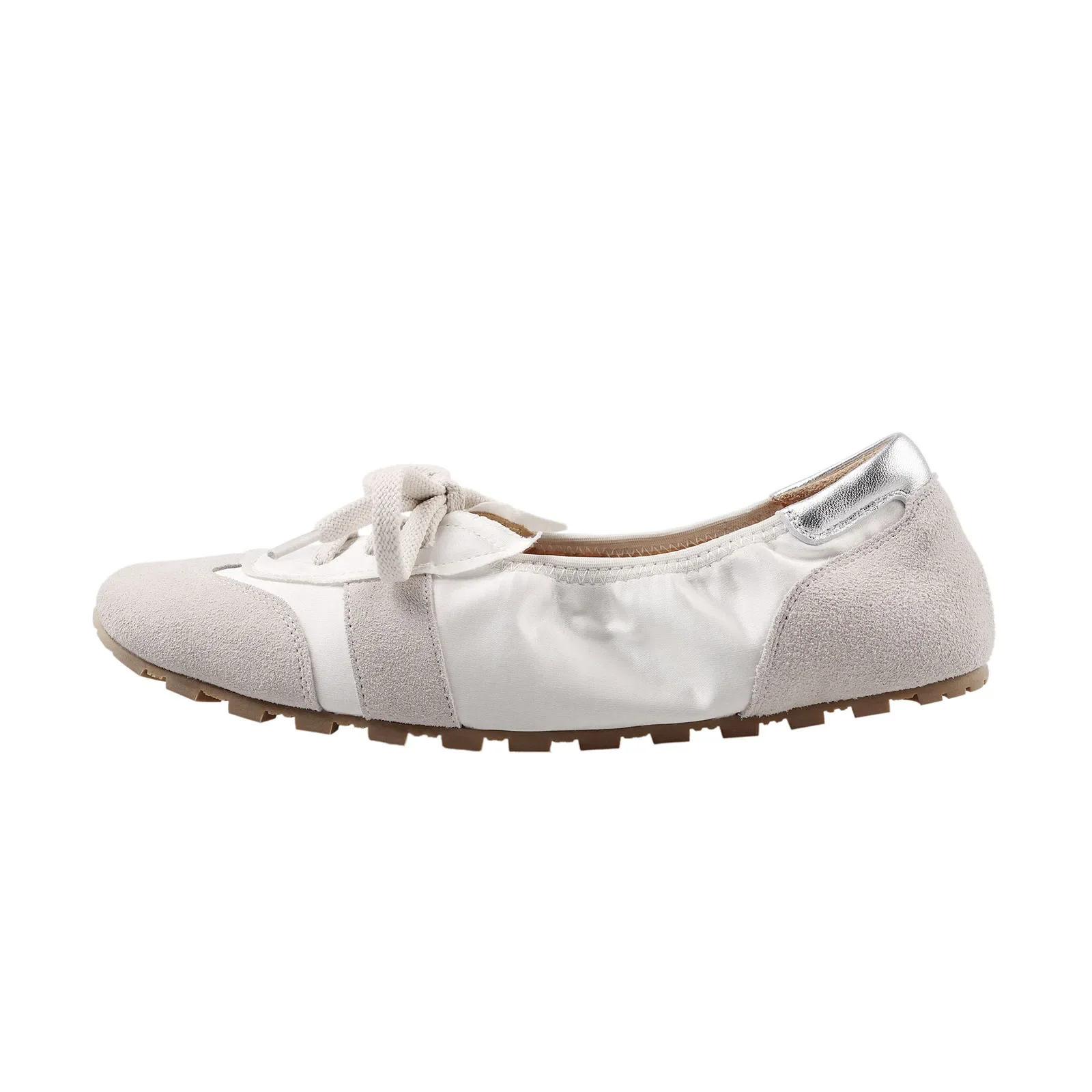 2025年春 牛革スエード カジュアルジムシューズ 白靴 スクエアトゥ レースアップ フラット ドイツ軍風トレーナー 大きいサイズ