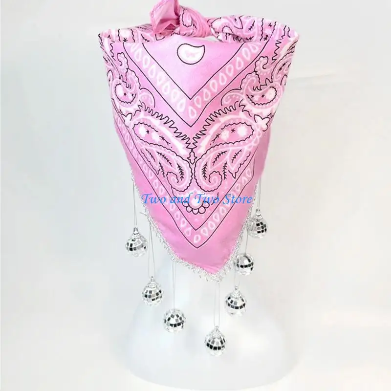 HX6F ковбойские банданы в стиле вестерн, женские вечерние шаль с бахромой, модные аксессуары для костюмов