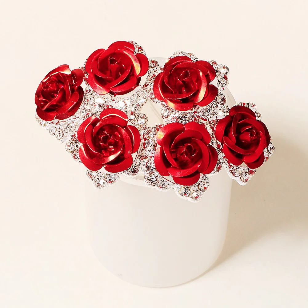 Frauen Blume Haarnadel Stick Hochzeit Braut Kristall Perle Haarnadel U Förmigen Haar Clip Barrettes Haar Zubehör Großhandel – Detail 37