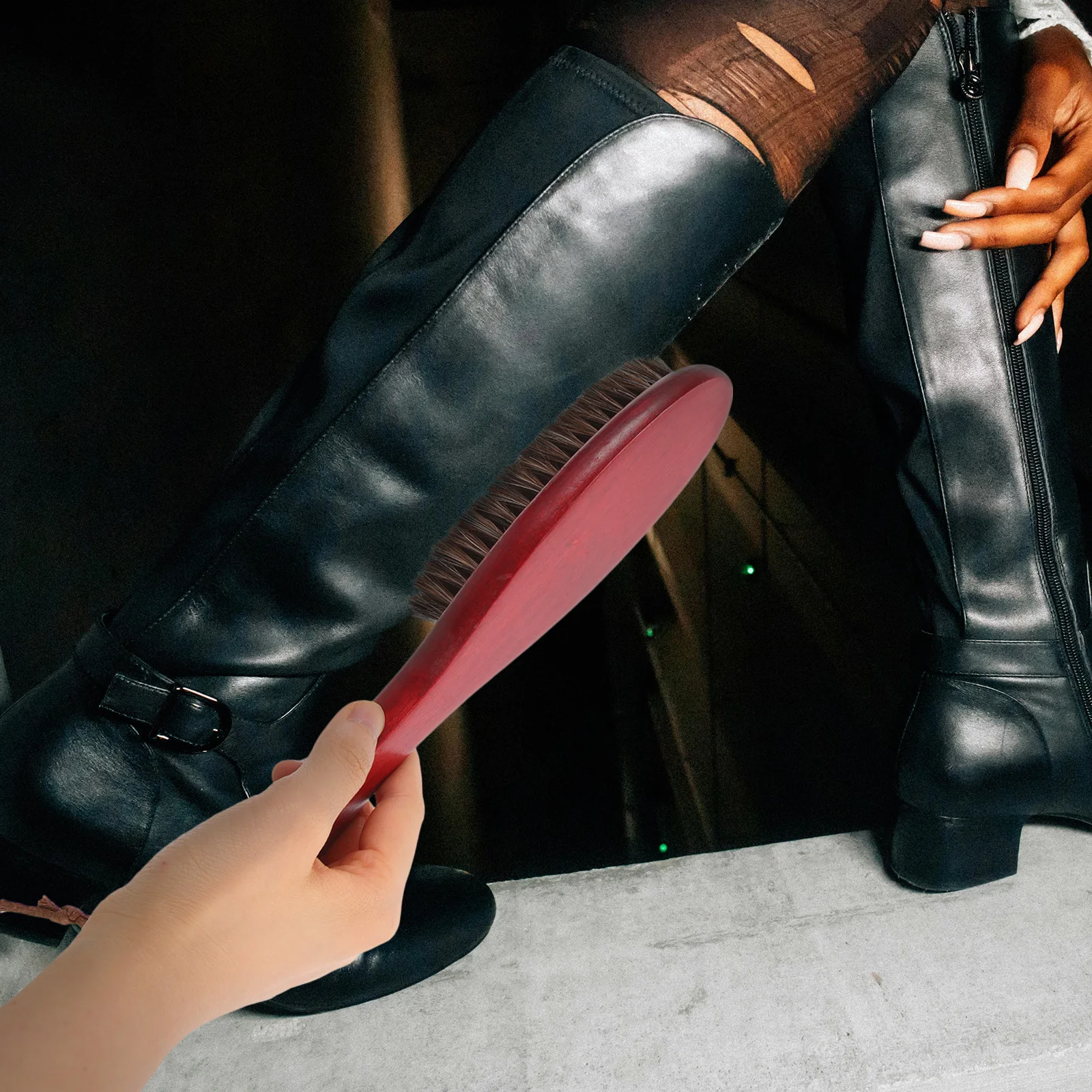 

Long Handle Beech Wood Horsehair Shoe Cleaning Brush Soft Durable Scrub Brush for Shoes Clothes Laundry Cleaning Tools