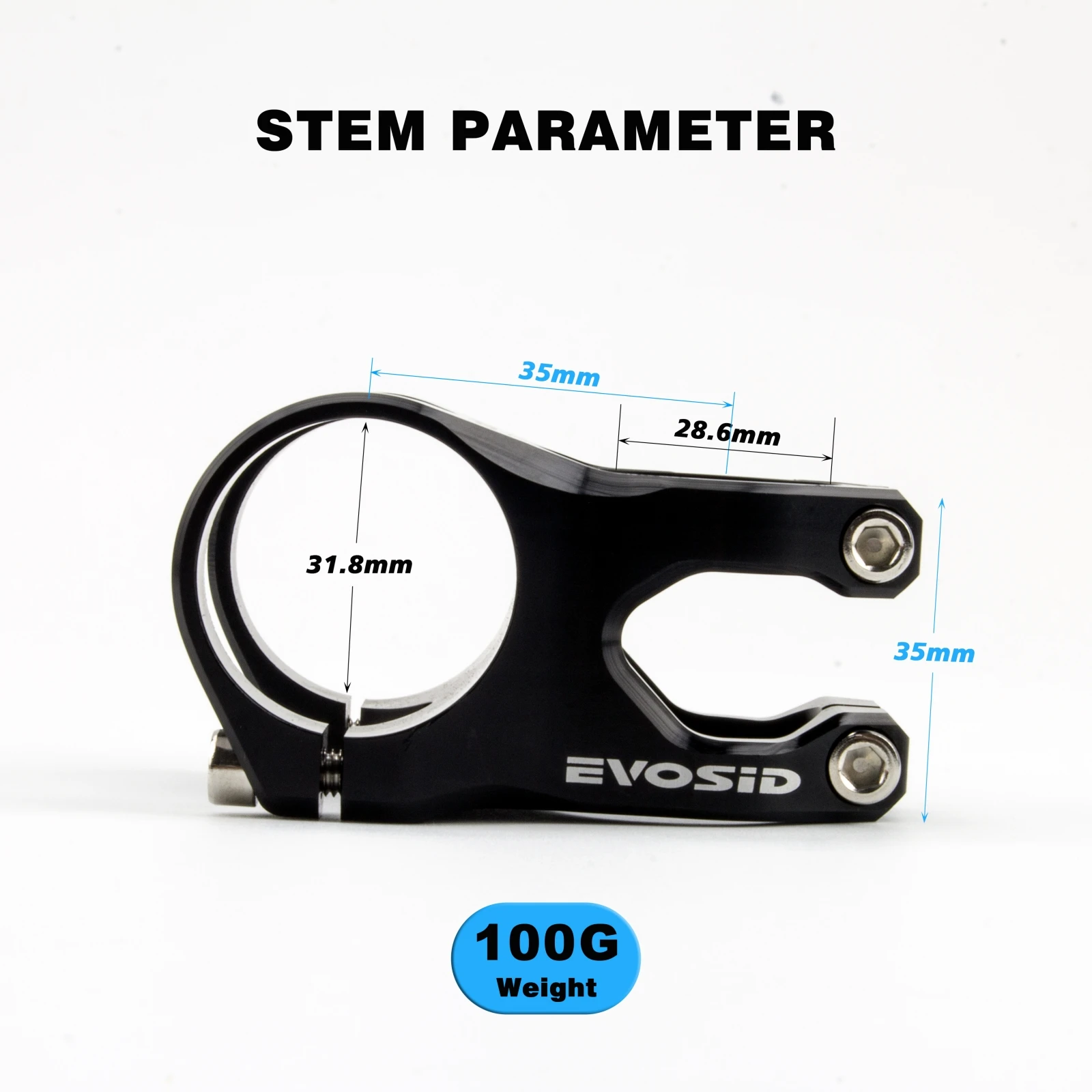 EVOSID MTB Stem 31.8x35mm High-strength Short Handlebar Stem Aluminum Alloy Bicycle Bridge Racing Downhill Road Bike INTEND Stem