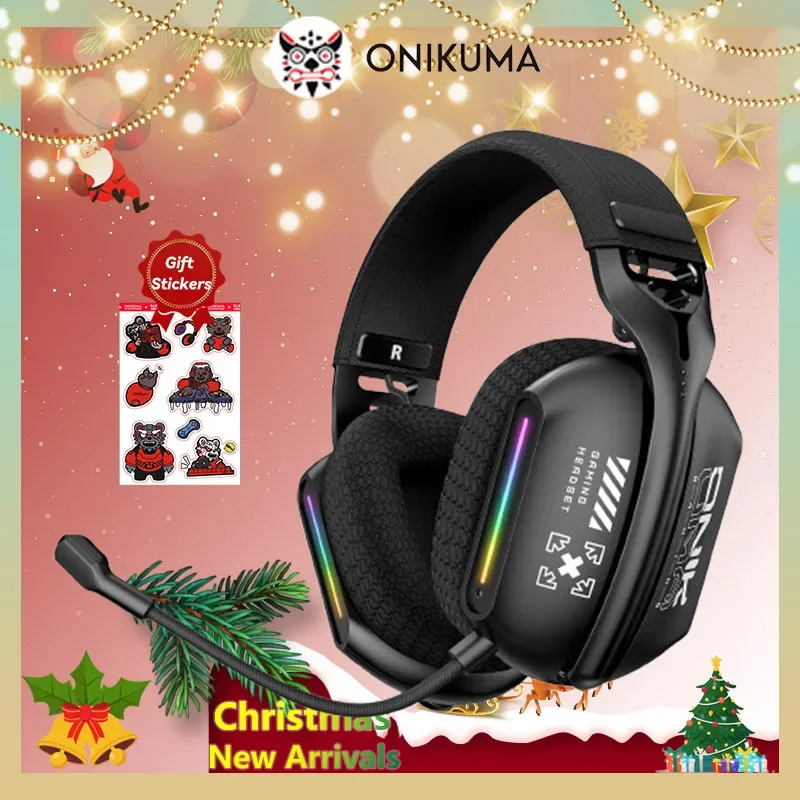 

Игровая гарнитура ONIKUMA GT808 с тремя режимами подключения, RGB-подсветкой, беспроводная 2.4G и проводная для ПК, сверхдолгий срок службы батареи