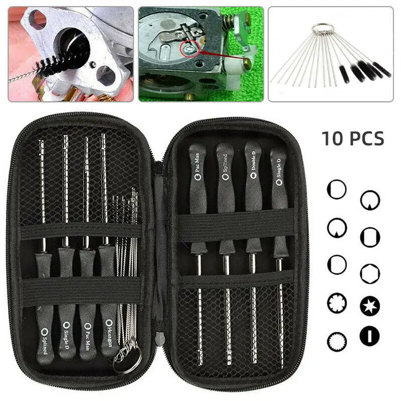 Outils de réglage de carburateur, jeu de tournevis de réglage multi-têtes, réparation de voiture, accessoires de moto pour tronçonneuse, tondeuse, 10 pièces, 6 pièces