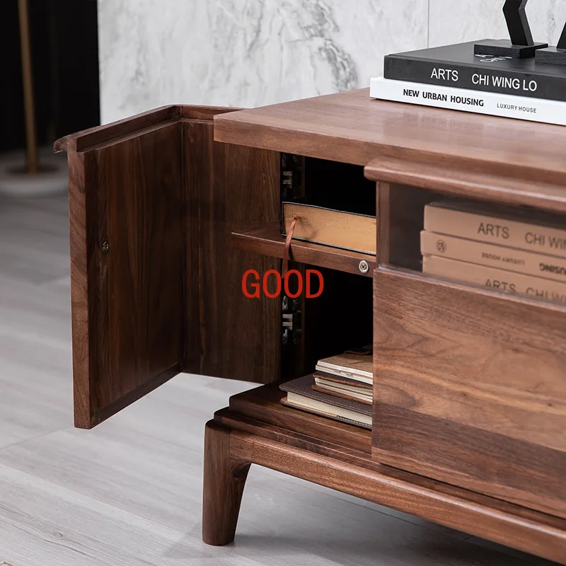 North American black walnut log TV cabinet