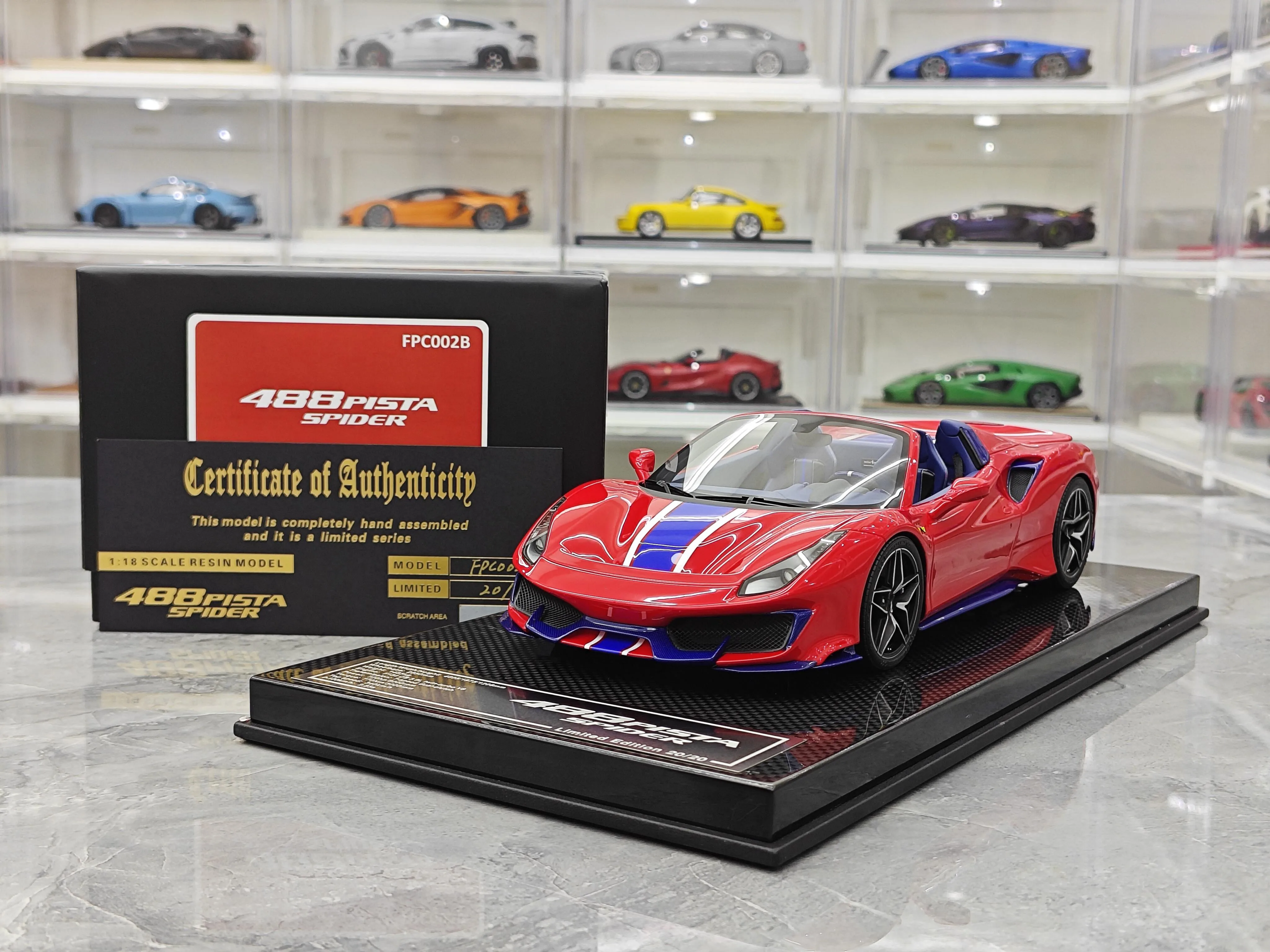 

МОДЕЛЬ DM 1:18 488, литая под давлением модель автомобиля Pista Spider, смола, ограниченная серия, новый продукт