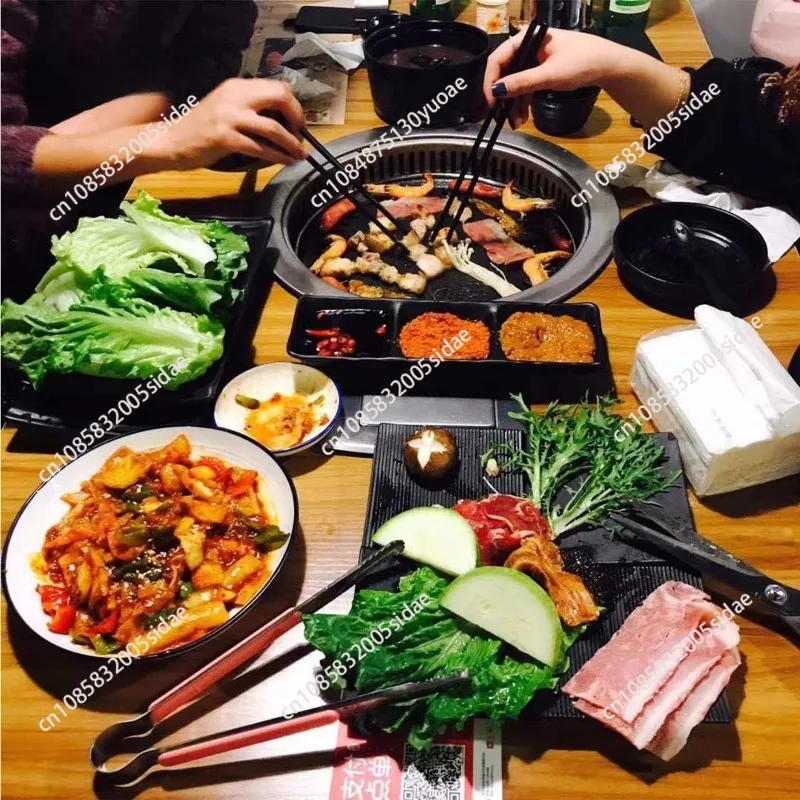 Electric Smokeless Meat Grill Commercial Embedded Self-service Built-in Barbecue Grill BBQ Cook Griddle Home Kitchen Appliances