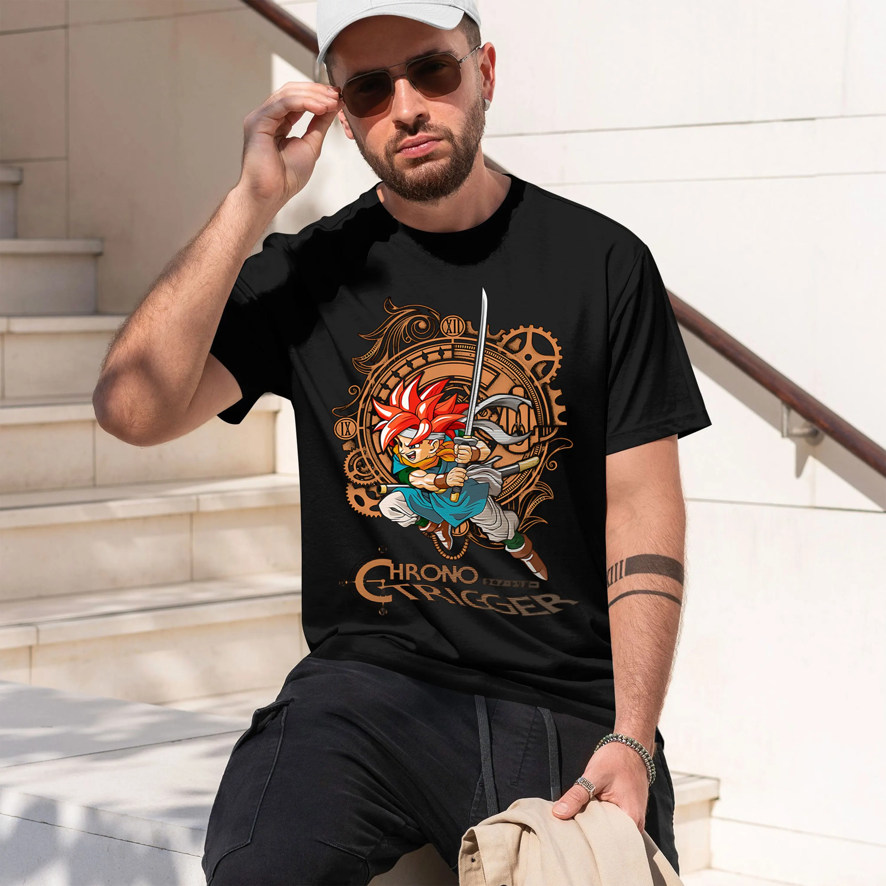 GHRONO TRIGGER 2026 New Model Men’s Short-sleeve crewneck T-Shirt Classic Casual Multiple Colors and Sizes for Daily Wear All-Da