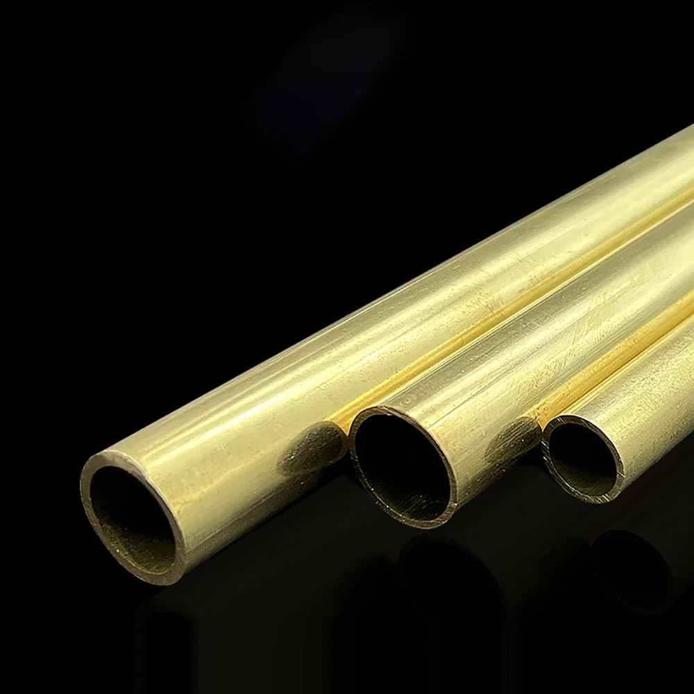 1Pcs Brass Pipe Tube 7mm-80mm OD Hollow Capillary 300mm Length Straight Brass Tubing