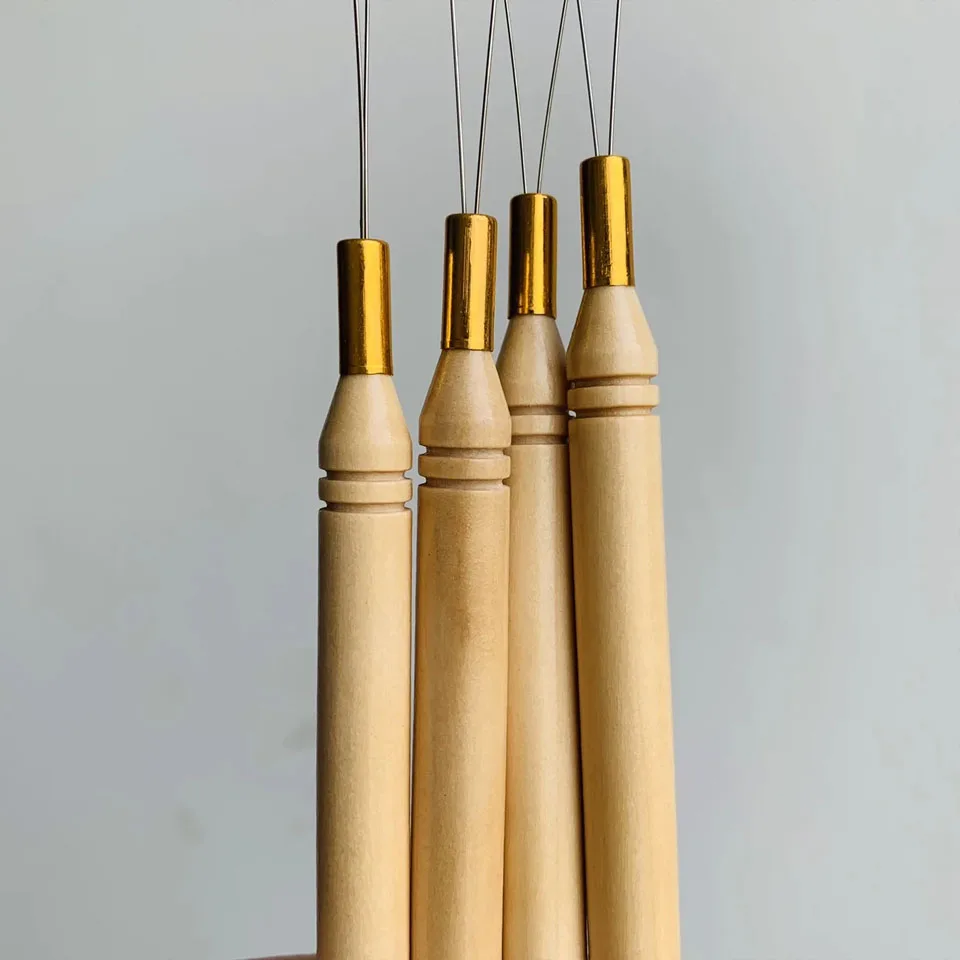 micro rings loop tool loop threader pulling needle used with hair plier and beads for human hair feather extension tools