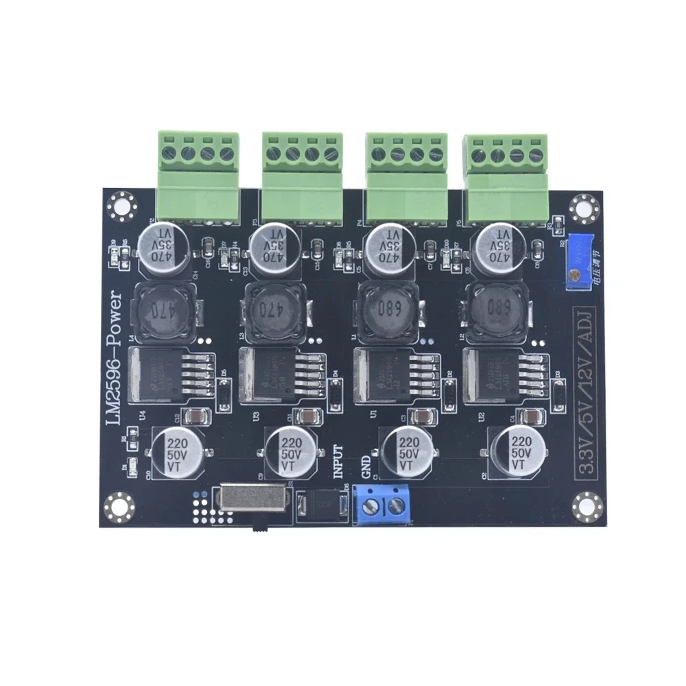 

Adjustable Voltage Output Power Module LM2596 Multi Channel Switching Power Supply 3.3V/5V/12V/ADJ