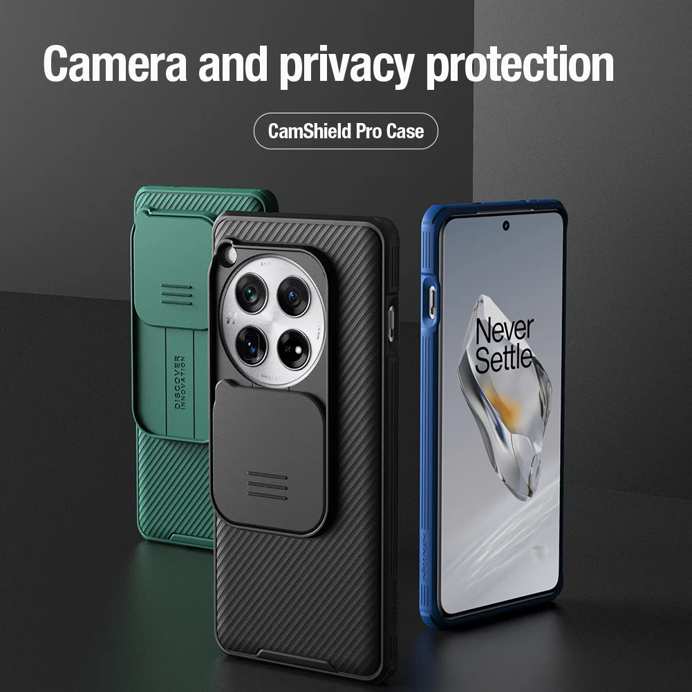 Nillkin-Coque de protection pour appareil photo pour OnePlus 12 5G, coque arrière, objectif 360, 1 + 12