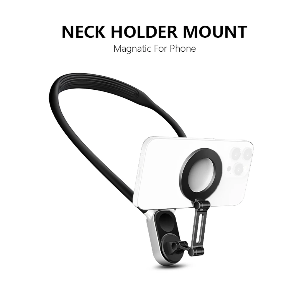 U-förmiger Hängehalter für Gopro Insta360 Action-Kamera, kompatibel mit Magsafe, magnetischer Nackenständer, tragbare Lazy-Phone-Halterung – Detail 15