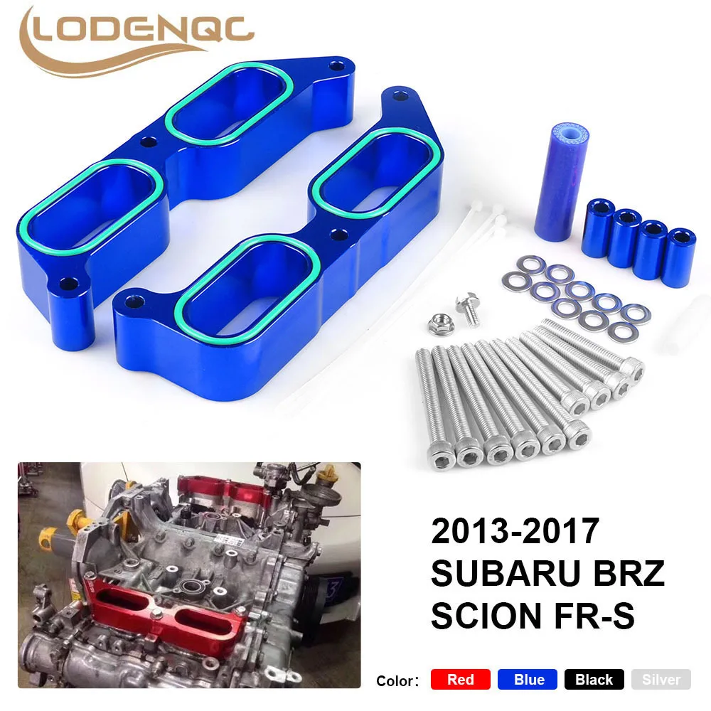 Aluminum Power Block Intake Manifold Spacers For Subaru BRZ 2013-2017 For Scion FR-S Red,Black,Blue,Silver LC101515