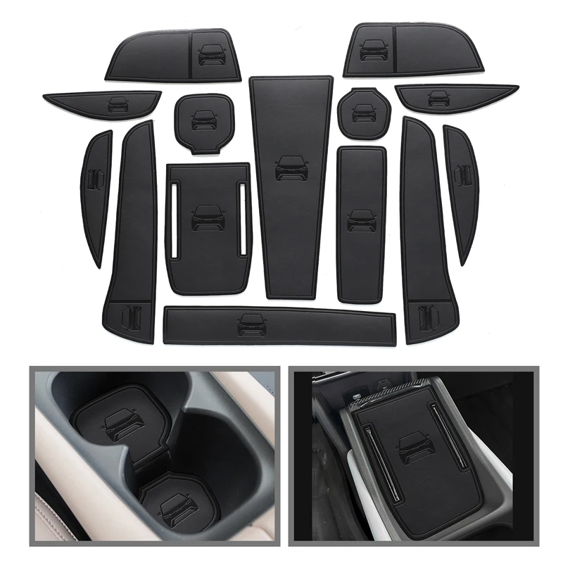 For BYD Seagull 2023-2024 Car Leather Gate Slot Cup Mat Cortex Door Pad Water Coaster Accessories