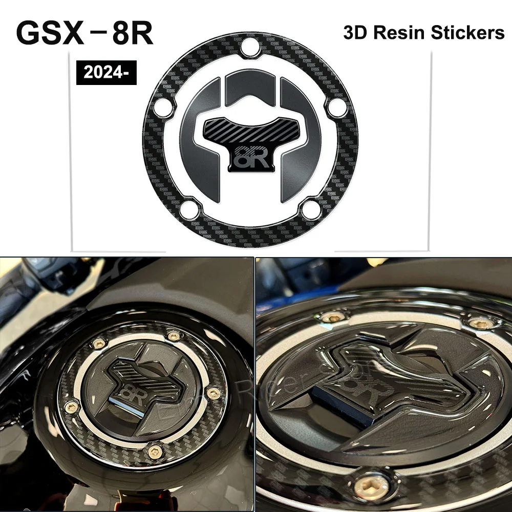 GSX 8R for Suzuki GSX 8R 2024 3D Motorcycle Fuel Cap Protection Stickers Kit Waterproof Anti-scratch Protector