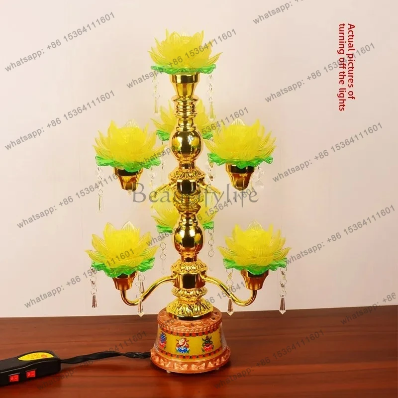 colorful color-changing rotating lotus decoration thirteen temple lotus decoration