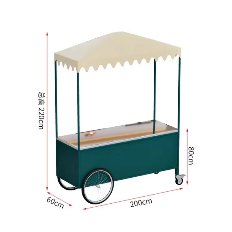 Customizable Iron Mobile Display Cart Food Cart Fair Booth Float Outdoor Camper Cart
