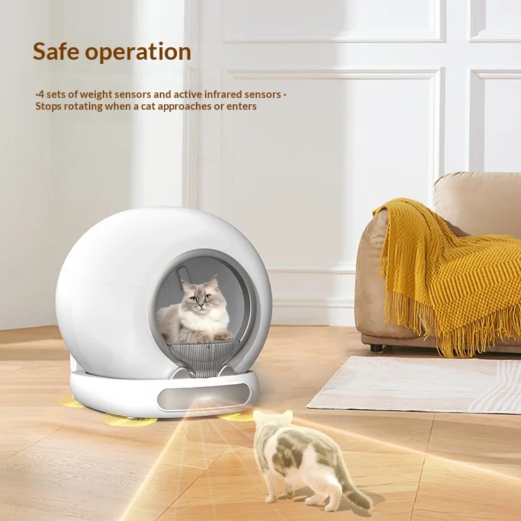 Caja de arena automática inteligente para gatos con autolimpieza y app - imagen 2