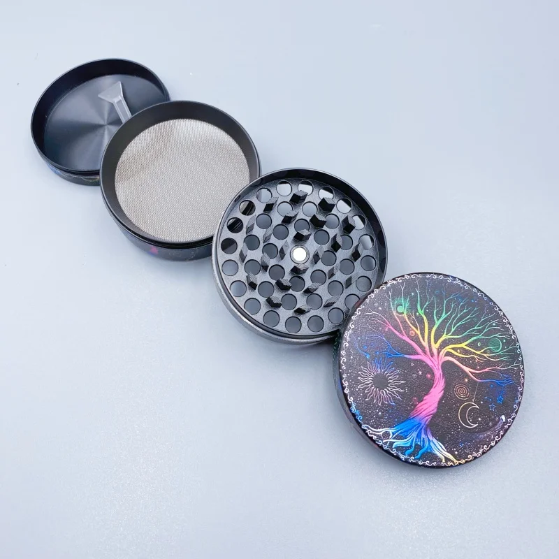 40/50/60mm Boho Tree Herb Grinder 4-Layers Manual Spice Salt Mill Pepper Mortar Grass Tobacco Grinder Smoking Cigarette Tool - view 6