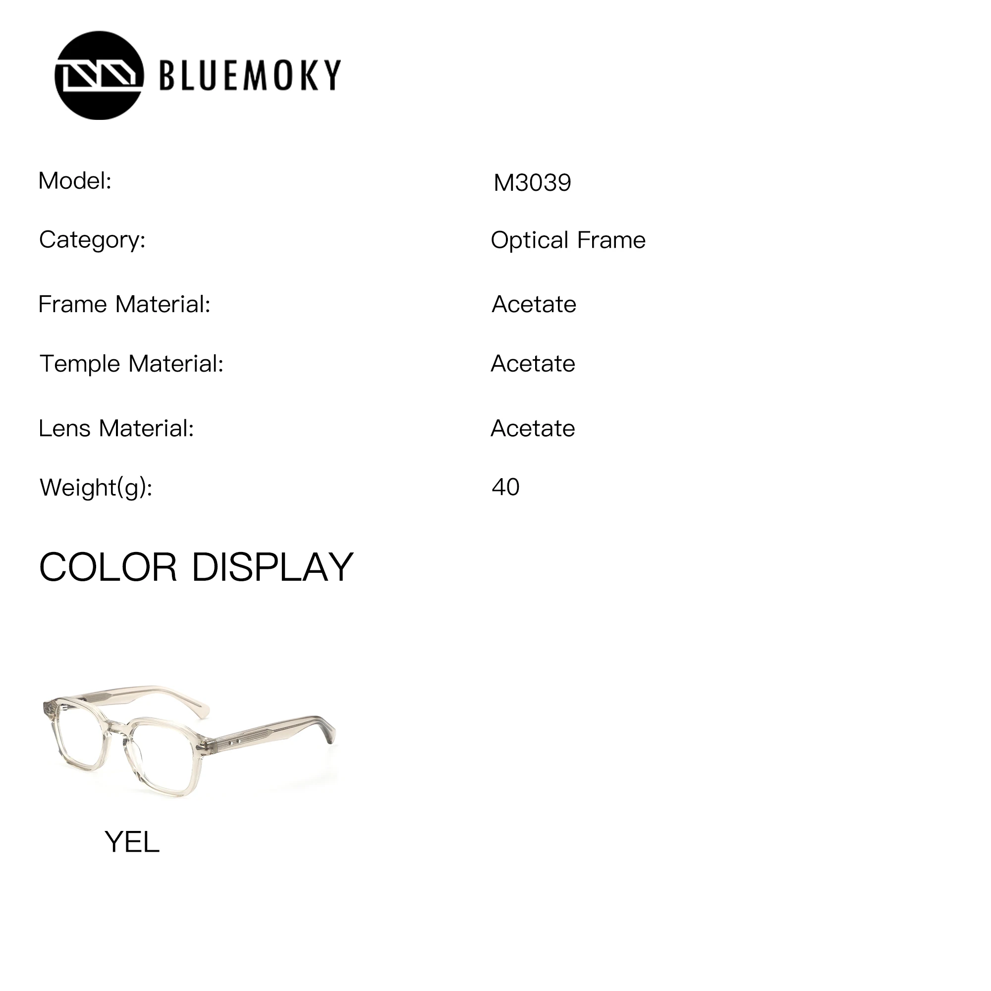 BLUEMOKY XS Size Polygon Prescription Glasses For Men Women Acetate Progressive Grade Eyeglasses Myopia Optical Lenses
