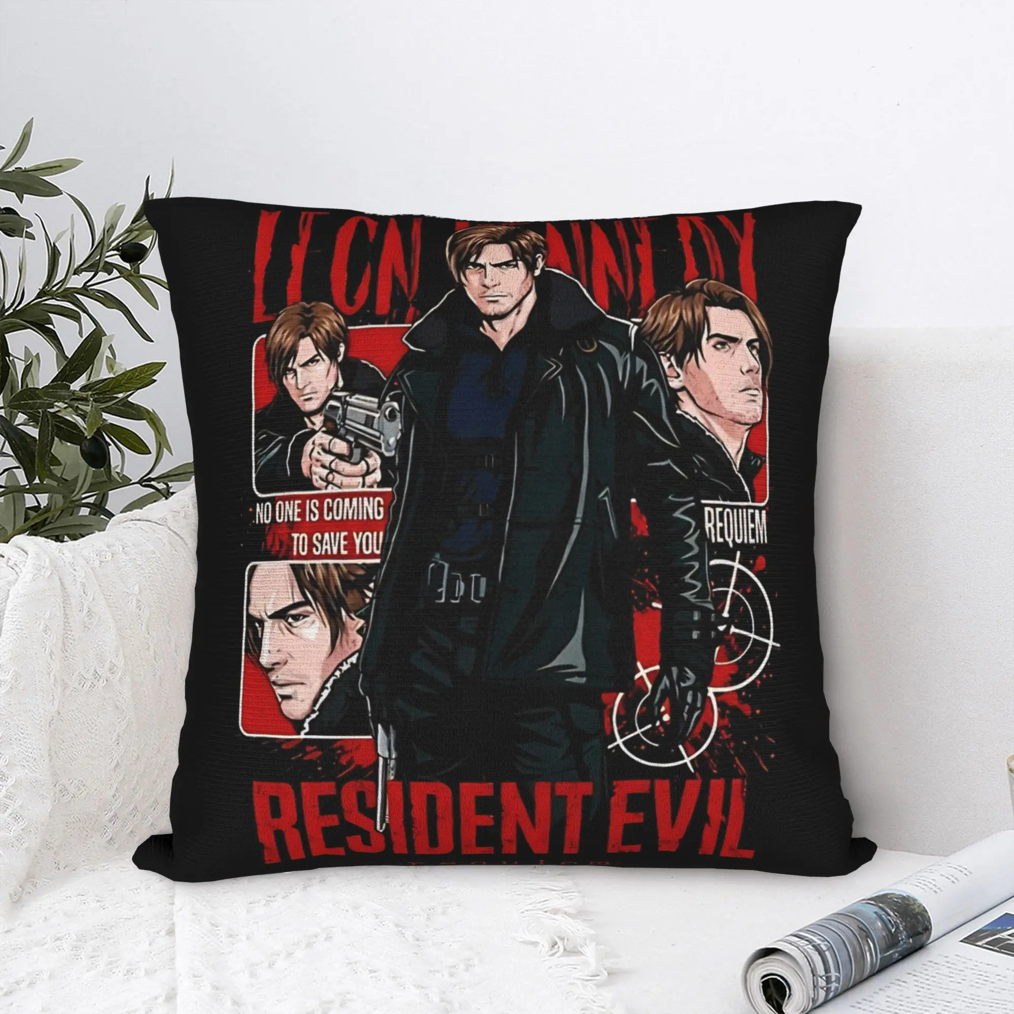 Leon Kennedy Biohazard Residents Evils 9 Requiem Pillowcase Product Cushion Cover  Pillow Covers Car Decor Square Multi-Size