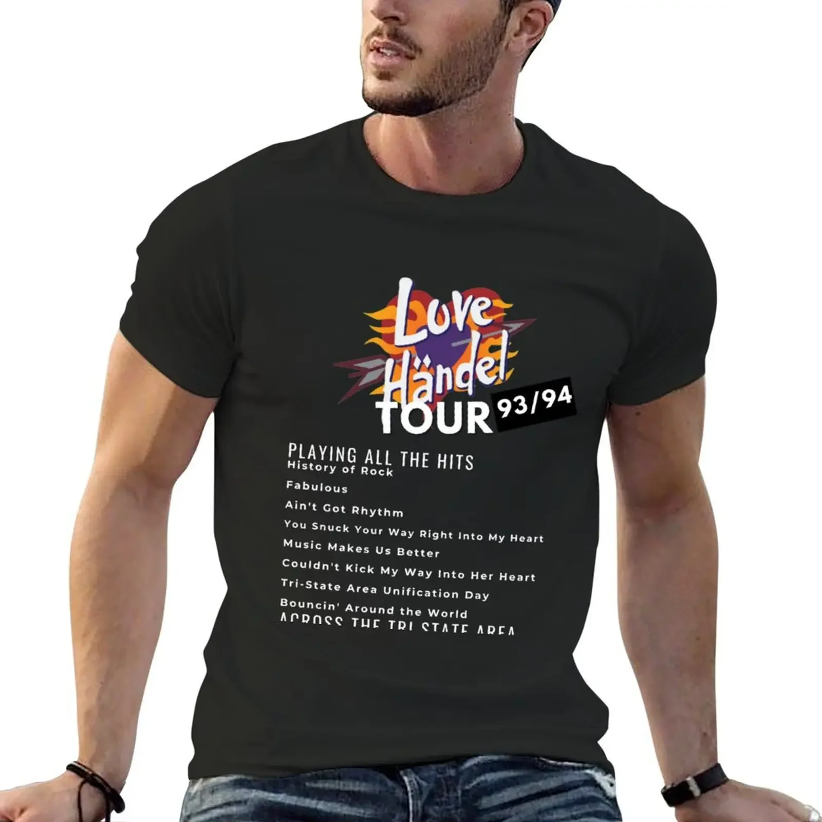 Love Handel on Tour - You snuck your way right into my heart T-Shirt plus size tops summer top men clothing