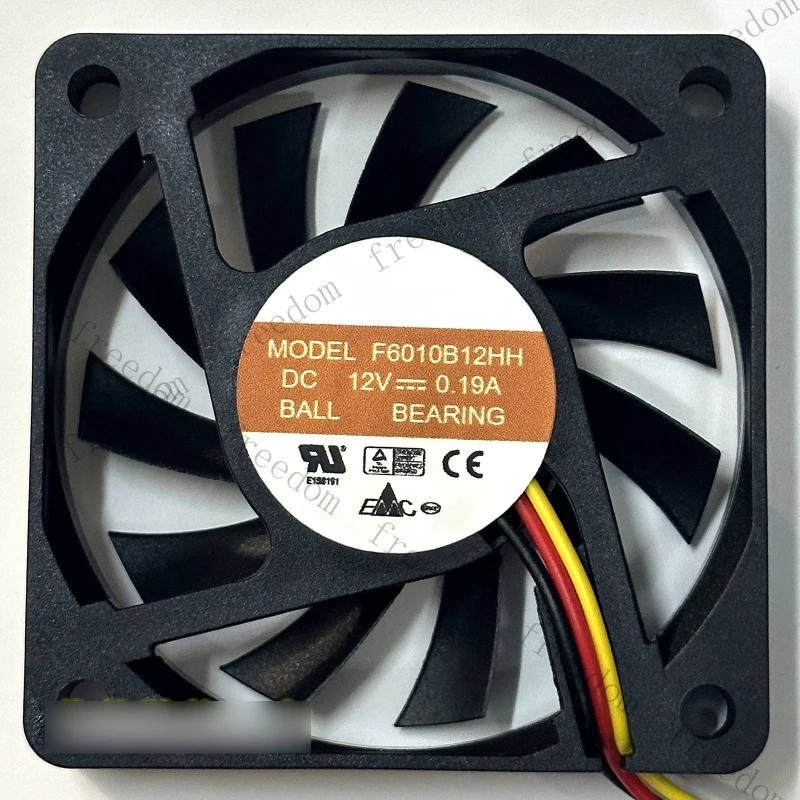 

Вентилятор охлаждения HTS 1 шт. новый для AVC F6010B12HH DC12V 0.19A 60*60*10 мм, 3-проводной *kk 1 шт.