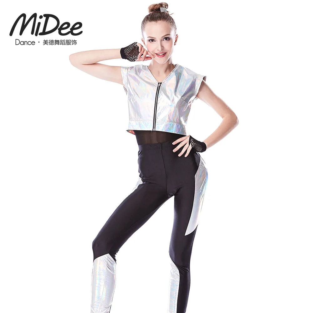 High Quality 3 Piece Performance Outfits MJ Spacesuit Hip Hop Stage Dance Costume Street Dancewear  Danceclothes Women
