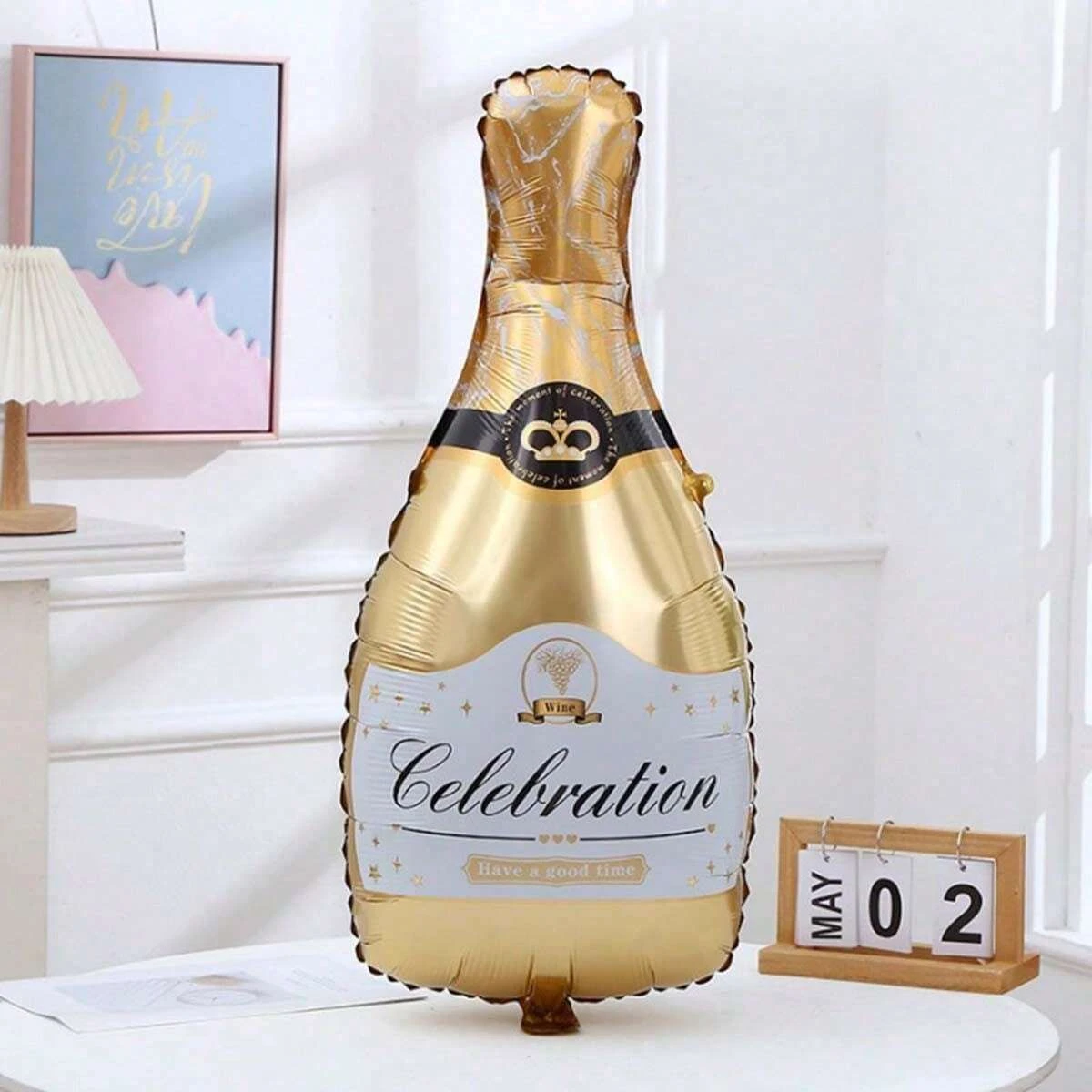 1PC Champagne Aluminum Film Balloon Large Birthday Party Wedding Wedding Decoration Arrangement Wine Glass Aluminum Ballon Foil