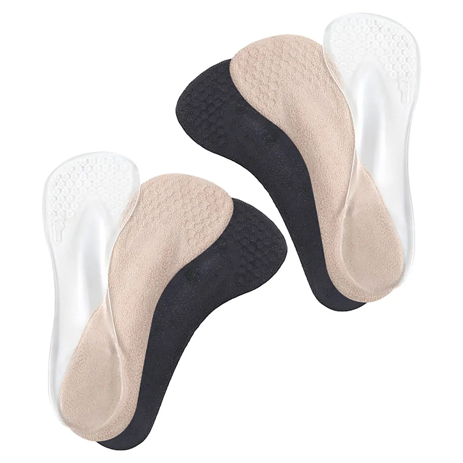 

3Pairs Shock Absorbent Insoles Arch Support Sweat Absorbent Anti-Slip Shoe Cushions for Daily Walking Sports Muscle Fatigue