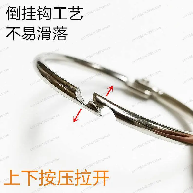 Metal curtain rings with clips, openable hanging loops for curtains & shower curtains, versatile home hardware