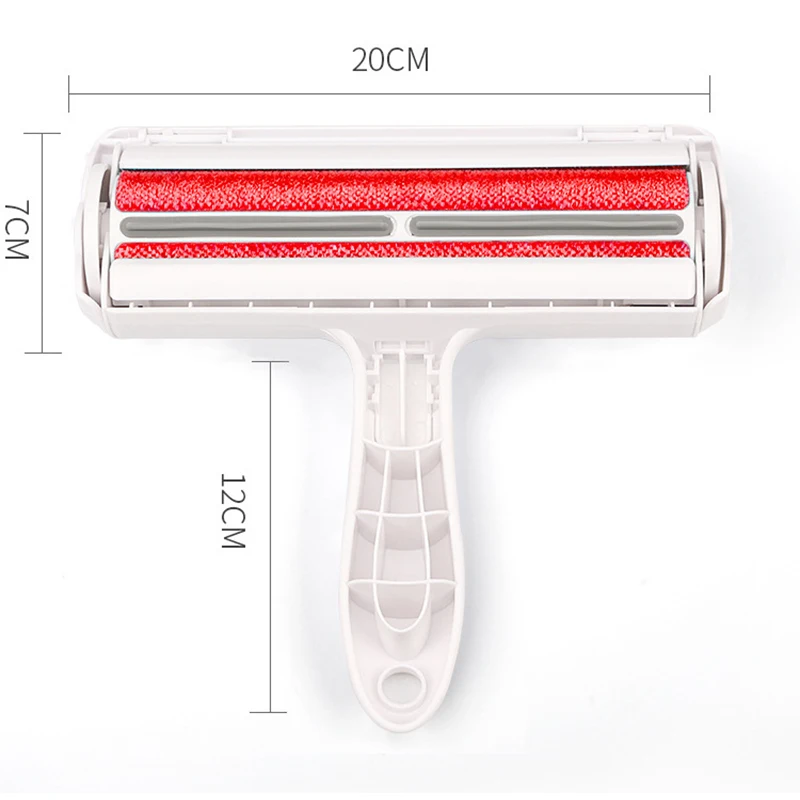 Pet Hair Roller Remover Lint Brush 2-Way Dog Cat Comb Tool Convenient Cleaning Dog Cat Fur Brush Base Home Furniture Sofa Clothe