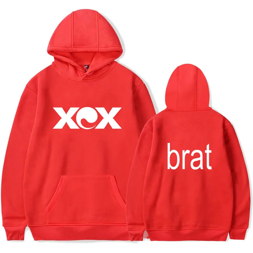 

Свитшот Charli XCX с логотипом Merch brat с капюшоном на шнурке с карманами мужские/женские пуловеры