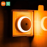 Xiaomi LED Night Light Smart Night Sensor Round Plug in Wall Night Lamp Bathroom Home Kitchen Hallway Staireway Bedroom light