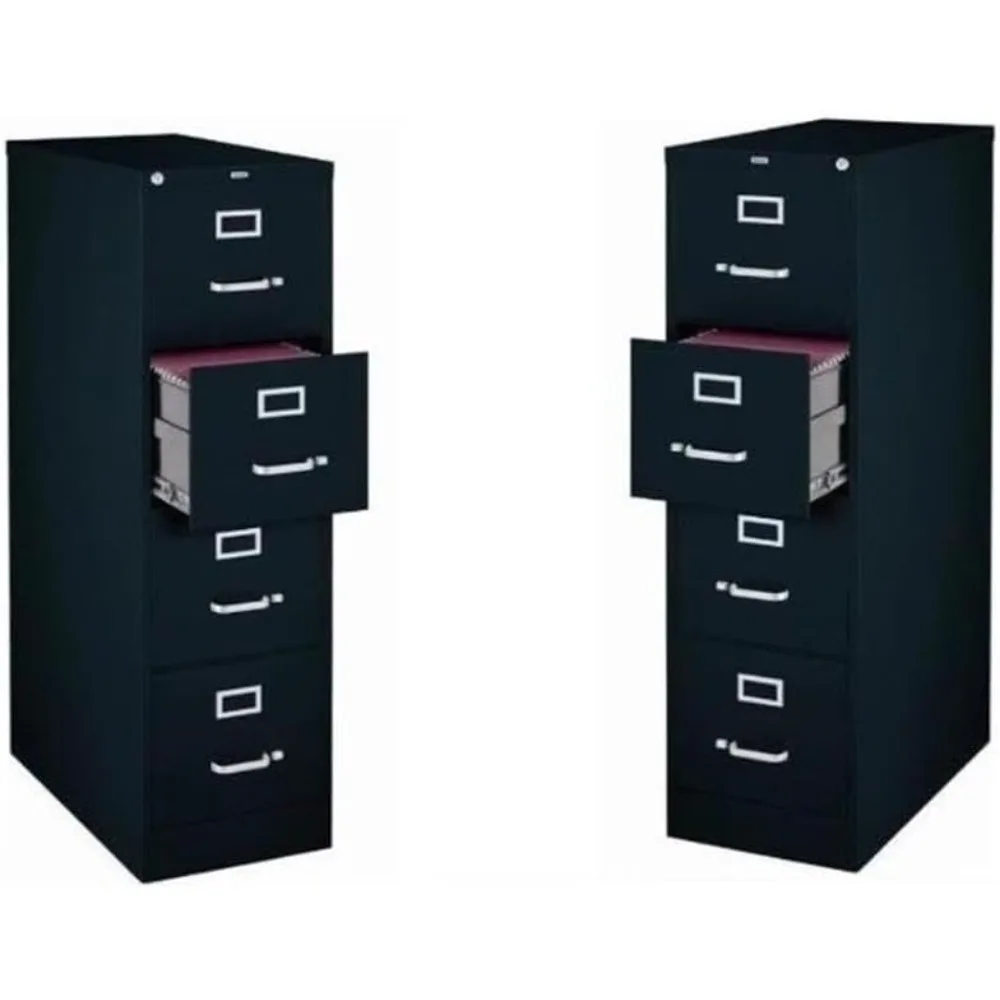

Scranton Company 22-Inch Deep Metal Vertical File Cabinets, 4-Drawer, Black, Pack of 2