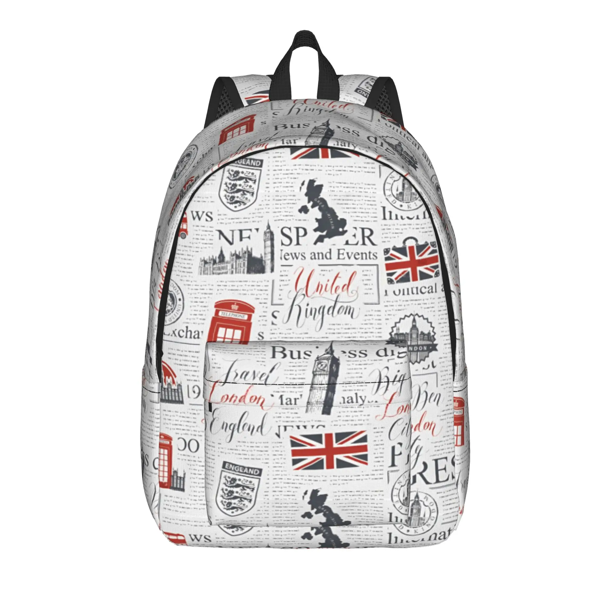 

Union Jack Flag Of The UK Backpack Men Women Fashion High School Work Daypack British London Symbols Laptop Canvas Bags Outdoor