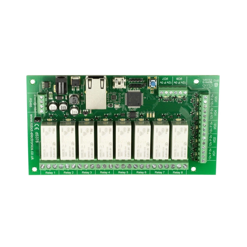 

DS378 8 Channel 16A Ethernet Relay Module Intelligent Network Control Switch Module Support Remote Management for Industrial