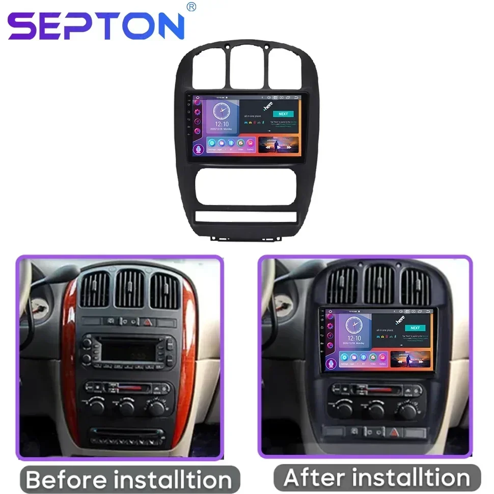 SEPTON Car Player for Dodge Caravan 4 for Chrysler Grand Voyager RS 2000 - 2012 Carplay 4G GPS Automovie Multimedia Car Radio BT