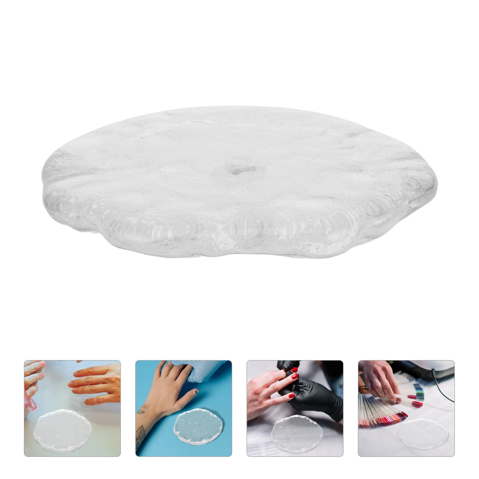 

Прозрачный лак для дизайна ногтей, стеклянная пластина, матовый прозрачный держатель для палитры для смешивания лака для ногтей, декоративный маникюрный аксессуар