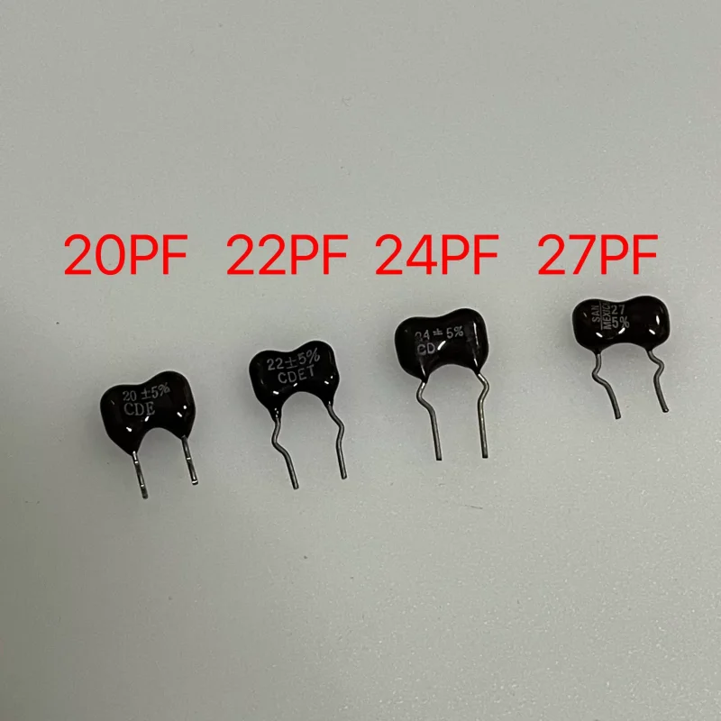 

10 шт., конденсатор слюды American Fever Silver, 20PF 22PF 24PF 25PF 27PF 500 В, высокоточная слюдяная конденсатор