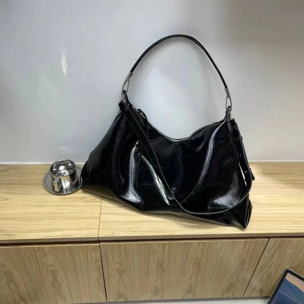Damen Mode Öl-Wachs-Leder Umhängetasche Vielseitige Große Kapazität Schultertaschen Luxuriöses Design Elegante Handtasche – Detail 7