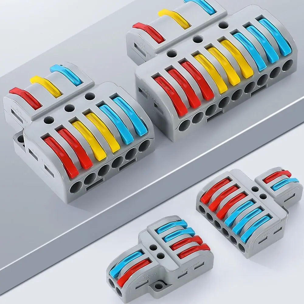 Быстрый электрический кабель, мини-быстрый клеммный блок, универсальный компактный разъем для проводов, небольшой электрический разъем для проводов