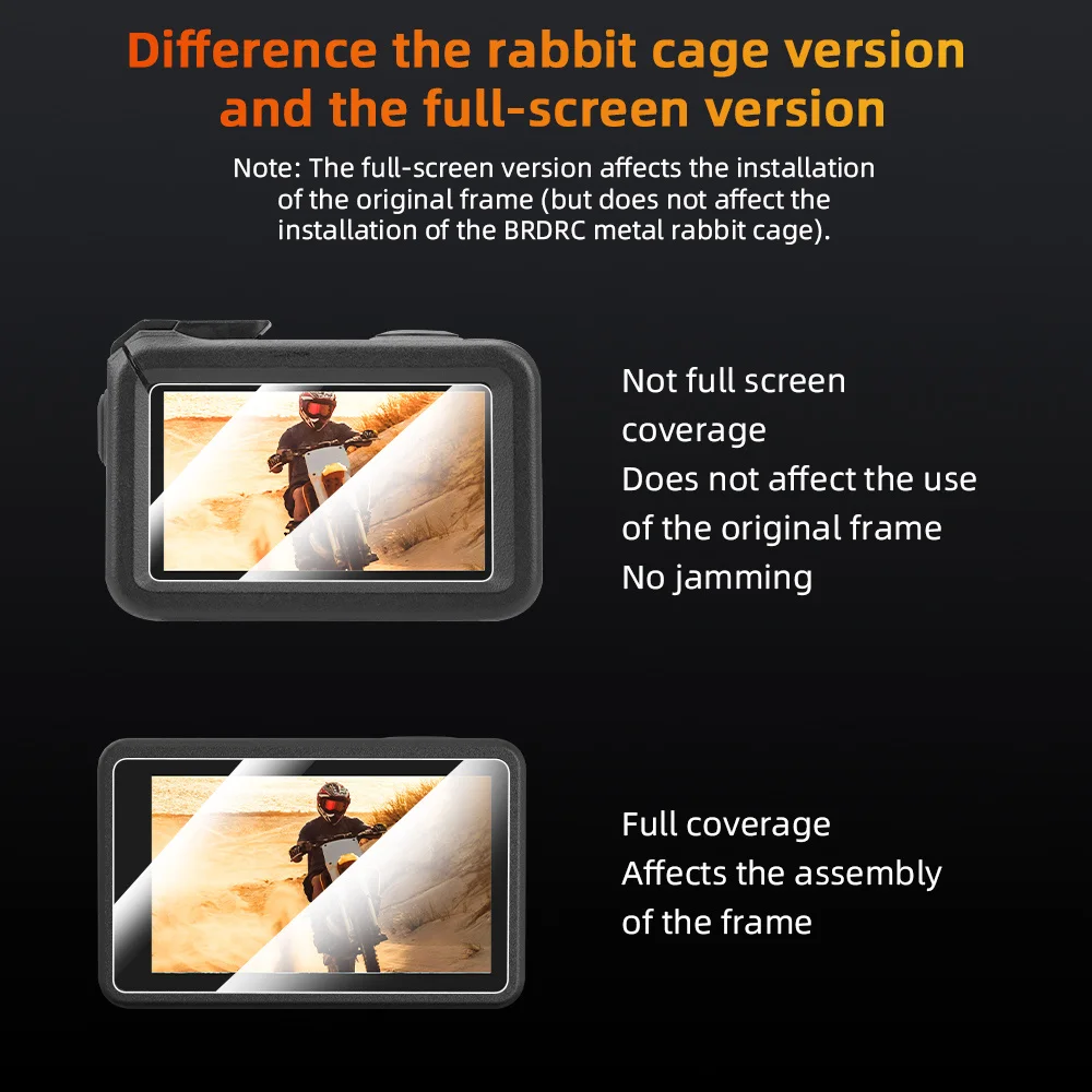 ل DJI OSMO Action 4 9H واقي للشاشة الزجاج المقسى فيلم 2.5D تغطية مجموعة واقية المضادة للخدش 9H ملحقات الكاميرا